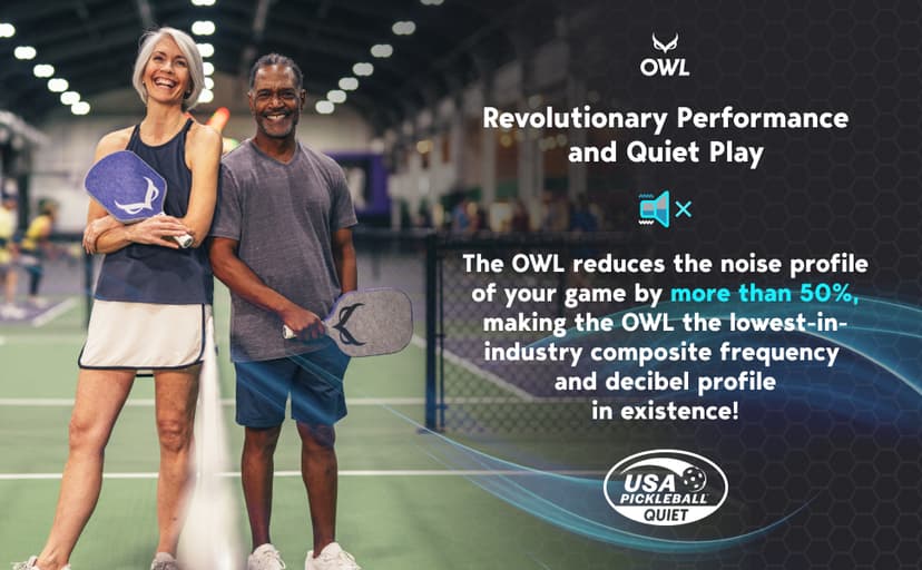 SPORT PICKLEBALL PADDLE | USAPA Pro Tournament Approved | Over 50% Noise Reduction | New Patented Nano-Technology Design & Surface | Elite Performance