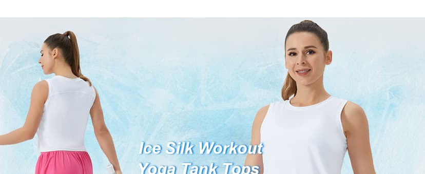 THE GYM PEOPLE Women's Workout Tops in Ice Silk Quick Dry Sleeveless
