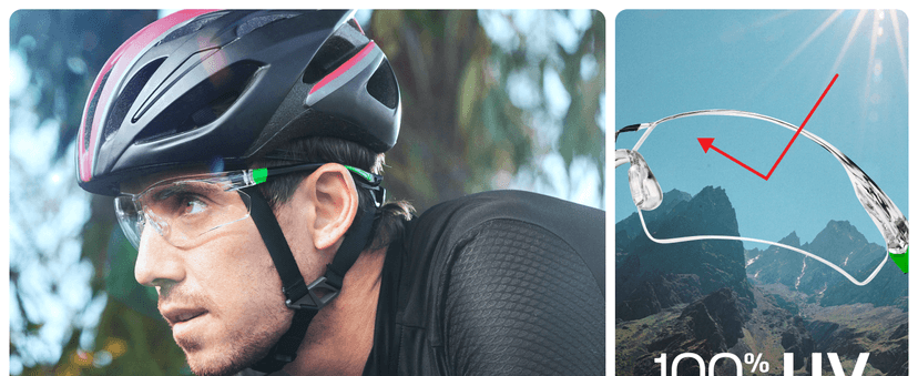 NoCry Clear Safety Glasses for Men and Women with Anti-Fog and Scratch Resistant Wrap Around Lenses, Adjustable Temples and Nose Pads — ANSI Z87 Certified Protective Eyewear with 100% UV Shielding