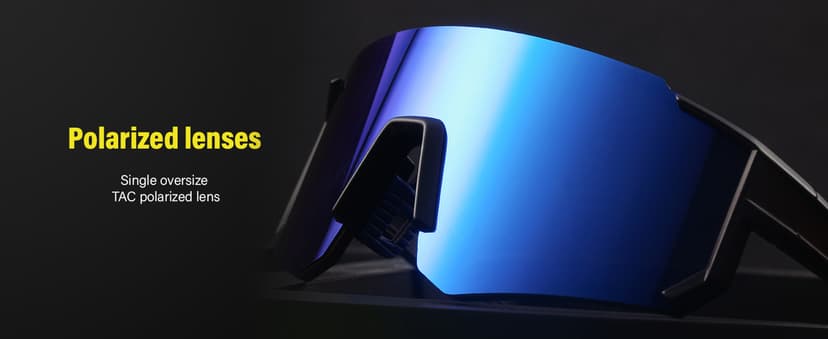 KUGUAOK Sports Polarized Sunglasses for Men Baseball Cycling Running UV Protection Sun Glasses Lightweight Big Frame Goggles