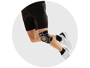 CAMBIVO Elite Motion Series Knee Brace for Women & Men with Side Stabilizers, Patella Knee Brace for Meniscus Tear, Knee Support for Knee Pain Relief, Running, Basketball, Workouts (Black, Large)