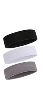ONUPGO Sweatband Set Sports Headband Wristband Set Sweatbands Terry Cloth Wristband Wrist Sweatband Headbands Moisture Wicking Sweat Absorbing Head Band