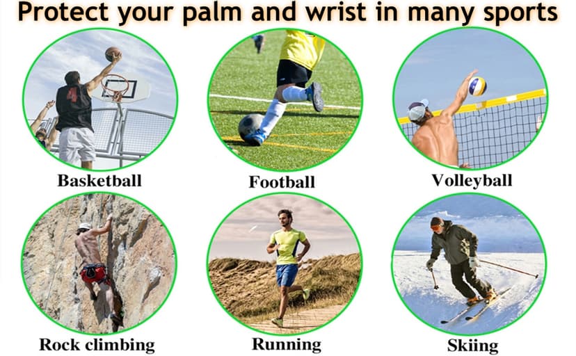 Palm Brace Wrist Support Sleeves (1 Pair), Everyday Use Wrist Brace, Compression Carpal Tunnel for Wrist Pain Relief, Fitness Gloves, Sports Glove, Wrist Brace for Men and Women (M, Black)