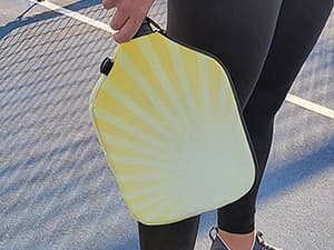 Pickleball Paddle Sleeve | Canvas Cover with Padding and Zipper | Protective Paddle Case for Rackets | Lightweight Pickleball Holder for Storage | Cover Only | Elongated & Standard Size