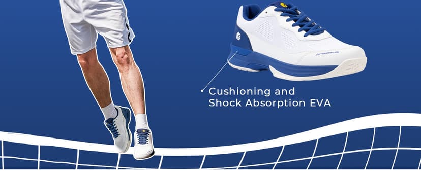 FitVille Wide Pickleball Shoes for Men Tennis Shoes Sneakers for All Court Racquetball Athletic Shoes for Racquet Sport | Arch Support & Wide Toe Box