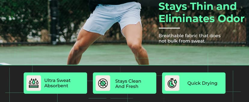 ADV Tennis Wristbands with New Age Polyester Cotton Blend - Ultra Absorbent Wrist Sweatbands - Doublewide & Slim Wrist Bands for Sweat - 4 Pack or 2 Pack