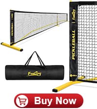 Pickleball Net with Wheels, Portable 2-in-1 Pickle Ball Net with Ball Collector,22FT Regulation Size & 11FT Half Court Size, Carry Bag, Steady Metal Frame for Outdoor Indoor Driveway