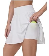 THE GYM PEOPLE Women's Golf Skort Tennis High Waist Lightweight Athletic Casual Skirts Built-in Shorts with 4 Pockets