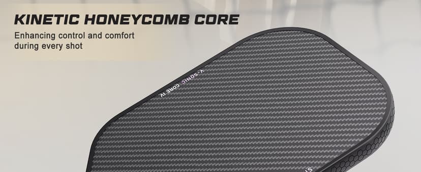 T800 Carbon Fiber Pickleball Paddles with 16mm V-Sonic IV Dynamic Core, Premium Pickle Ball Racket with Enhanced Control & Ultimate Spin, USAPA Approved