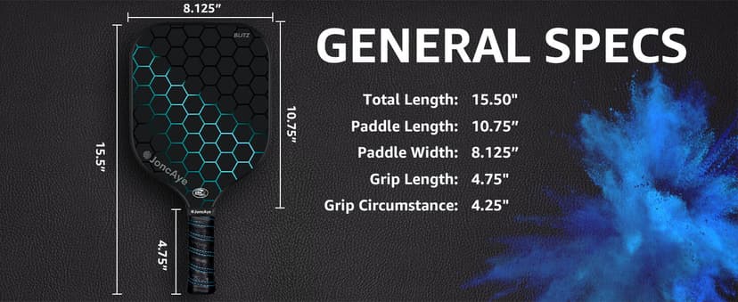 JoncAye Pickleball-Paddles-Set of 4 or 2 Rackets with Balls and Bag, USAPA Approved Pickle-Ball Equipment with Accessories, Fiberglass Graphite Pickleball Racquet Set for Men, Women, Kids, Adults