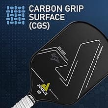 JOOLA Ben Johns Hyperion CGS Pickleball Paddle - Textured Carbon Grip Surface Technology for Spin & Control with Added Power - Polypropylene Honeycomb Core Pickleball Racket