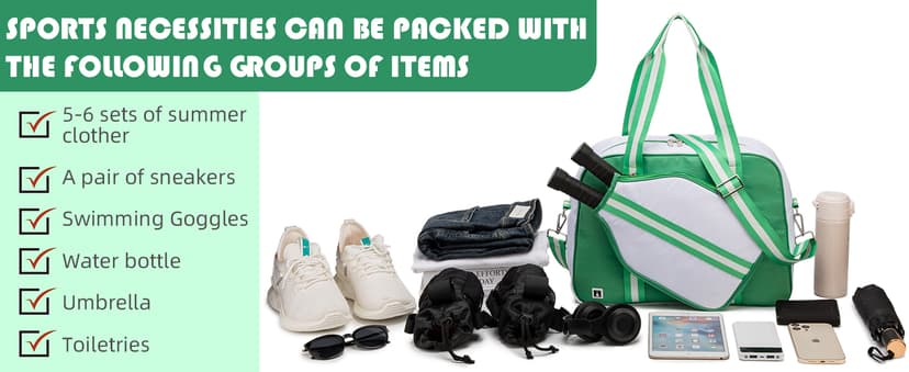 Pickleball Bag, Pickleball Bags for Women and Men,Pickleball Paddle Bag Large Capacity can Hand-Carried or Crossbody.