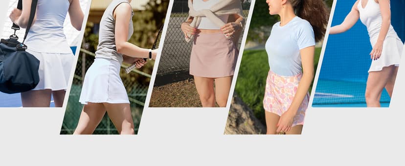 Stelle Women Tennis Skirt Golf Skorts Athletic High Waisted with Pockets Inner Shorts Sport Workout Pleated Pickleball