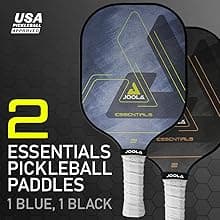 JOOLA Pickleball Paddles & Sets – Agassi Shape or Essentials – Fiberglass or Carbon Fiber Surface – UPA-A & USAP Approved – Single Paddle or Pickleball Set with Balls & Bag – Enhanced Spin & Control