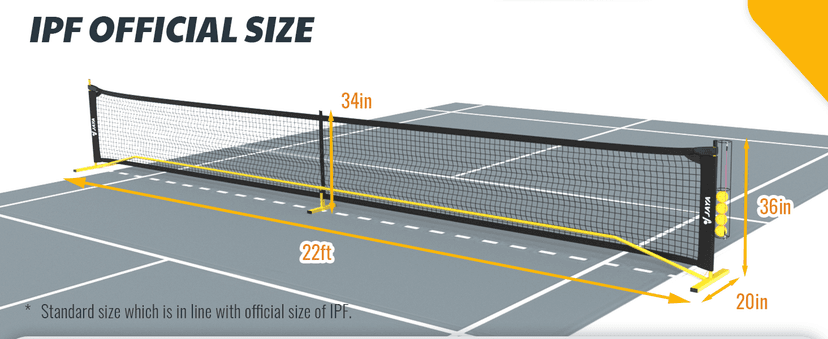 JAYA Ultra Stable Pickleball Net with Ball Holder and Balls, Weight Upgrade, IPF Standard 22 feet, Easy Setup