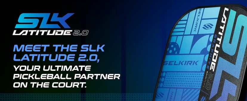 SLK Latitude 2.0 Pickleball Paddle | G4 Graphite Pickleball Paddle Face | Rev-Core+ Technology with SpinFlex Surface | Redesigned for Performance and Control