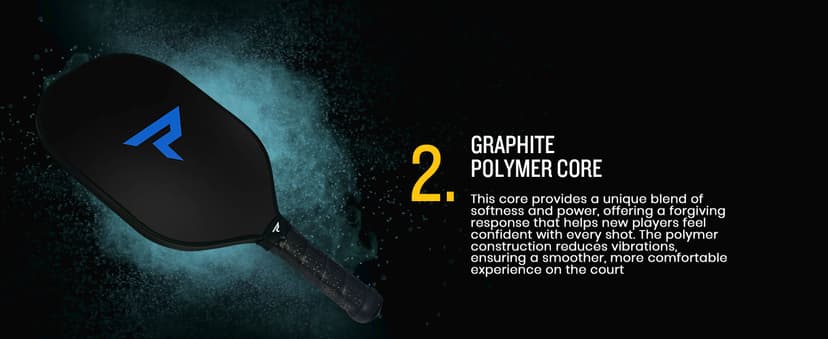 Paddletek Phoenix G6 Pickleball Paddle | Professional Pickleball Paddles with Honeycomb Core, Polycarbonate Surface, Graphite PolyCore & High Tack Performance Grip | USAPA Approved