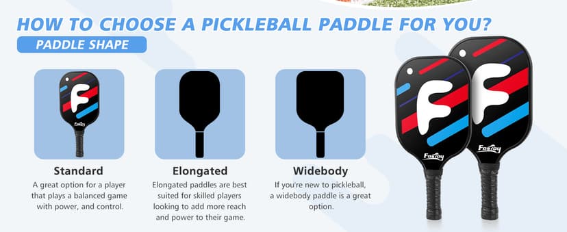 Fostoy Portable Pickleball Net with Wheels, Pickleball Set with 4 Fiberglass Paddles & 6 Pickleballs, Carry Bag, for Backyards Driveways and Garages