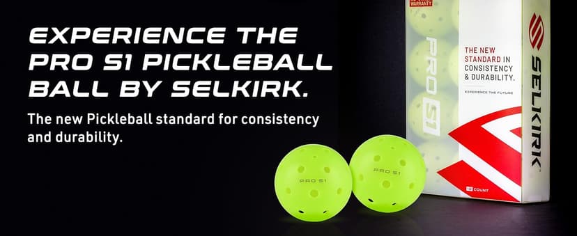 Selkirk Pro S1 Ball | Crack-Resistant | 38 Hole Outdoor Pickleball Balls | USAPA Approved Pickle Ball for Tournament Play | Advanced Aerodynamics |