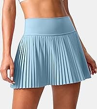 SANTINY Pleated Tennis Skirt for Women with 4 Pockets Women's High Waisted Athletic Golf Skorts Skirts for Running Casual