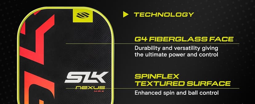 2025 SLK Nexus Pickleball Paddle | SpinFlex Surface and Graphite Pickleball Paddle Face | 13mm SX4 Polymer Core for Ultimate Consistency