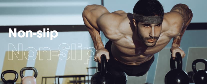 Braylin Men's Headbands, 3-Pack Head Band for Men, Sport Sweatbands for Running Fitness Yoga Cycling, Sweat Wicking Non Slip