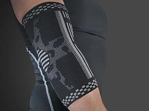 BLITZU 2 Pack Elbow Compression Sleeve, Tennis Elbow Brace Support for Golfer's, Arthritis, Bursitis & Tendonitis Treatment & Pain. Great for Gym Workout, Weightlifting. Black Large.