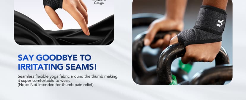 Wrist Brace with Soft Thumb Opening for Mild Carpal Tunnel Tendonitis Arthritis Sprains (Not for Thumb), Compression Hand Brace for Women Men, Wrist Support Strap for Sports Work Typing Sleeping