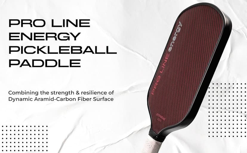 Professional Pickleball Paddles - Pro Line Energy USAPA Approved Pickleball Racket with Elongated Grip for Double-Handed Backhand - Dynamic Aramid-Carbon Fiber Surface Paddle by Pickleball Apes