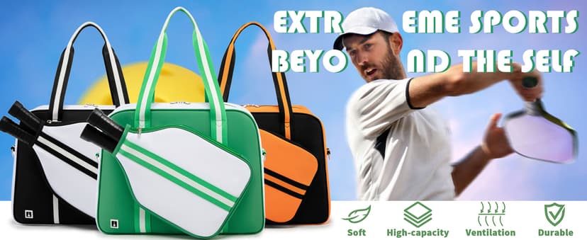 Pickleball Bag, Pickleball Bags for Women and Men,Pickleball Paddle Bag Large Capacity can Hand-Carried or Crossbody.