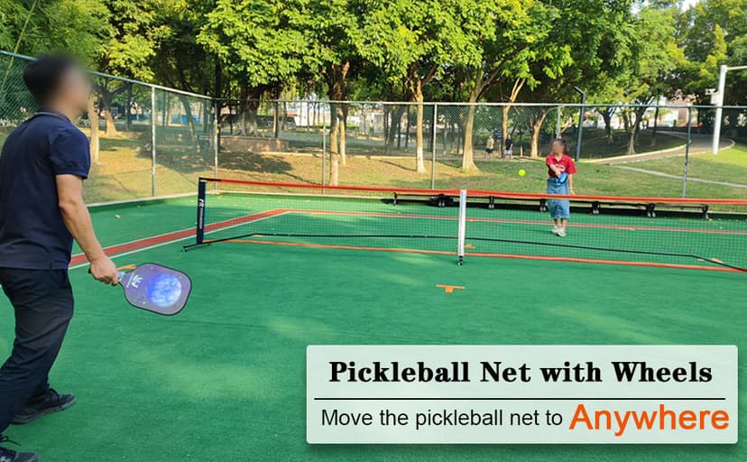 22FT Regulation Size Pickleball Net for Driveway, Outdoor Balls and Portable Carry Bag, Weather Resistance Strong Steel Frame