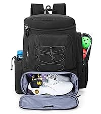 Pickleball Bag for 4 Paddles with Shoe Compartment, Pickleball Backpack with Fence Hook for Pickleball Accessories