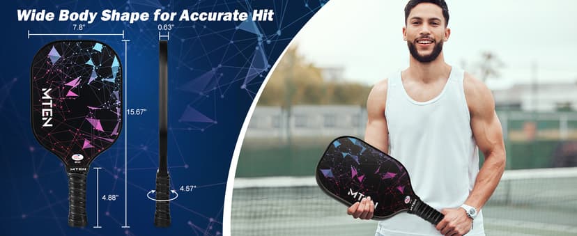 Pickleball Paddles, USAPA Approved Fiberglass Surface Pickleball Set with Pickleball Rackets, Pickleball Paddles Set for Men Women