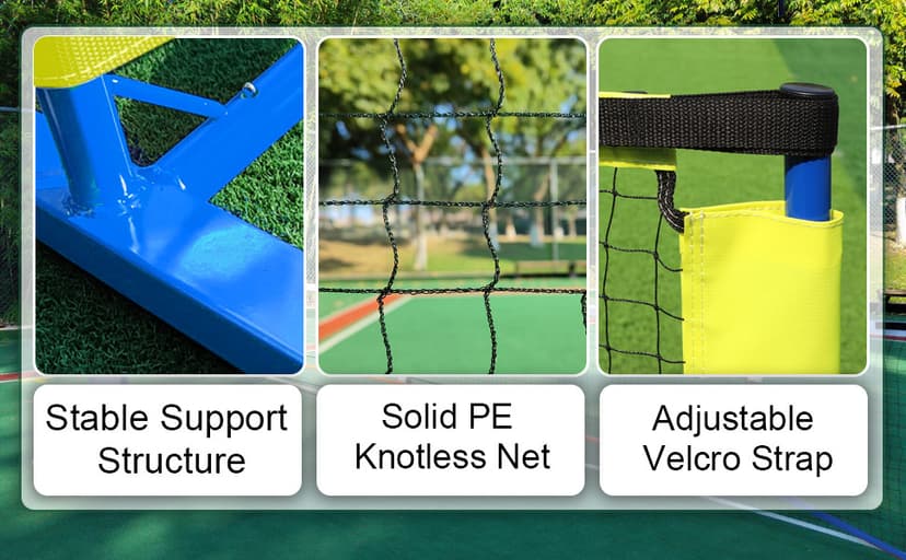 Zdgao Portable Pickleball Net for Driveway, 22 FT Regulation Size & 11 FT Half Court Size Pickle Ball Net with Pickleballs and Carry Bag, 2 in 1 Pickle Ball Net Set for Backyard