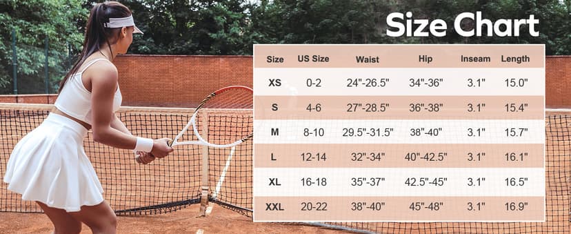 Ewedoos Tennis Skirt Womens Skorts with Pockets Shorts Tennis Skirts for Women Athletic Golf Running Pickleball