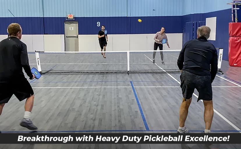Deluxe Heavy Duty Pickleball Net with Wheels 2.0