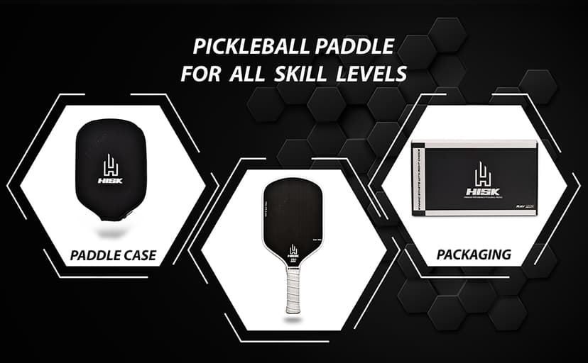 RAV PRO Pickleball Paddle - Ultimate HIGH END 16mm Japanese Toray T700 Raw Carbon Fiber CFS w/Excellent GRIT Roughness Texture, Aero Dynamic Curve, USAPA Approved, Non Slip Grip