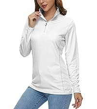 MAGCOMSEN Women's UPF 50+ Lightweight Athletic Jacket Sun Protection Full Zip Long Sleeve Shirts Hiking Outdoor Pockets