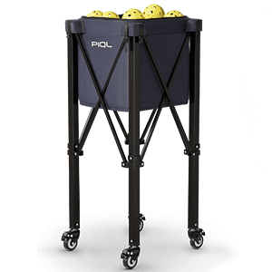 Navy Blue Pickleball Ball Caddy - Wheeled Cart, Storage Bag - 100 pickleball capacity - Tennis Ball Hopper