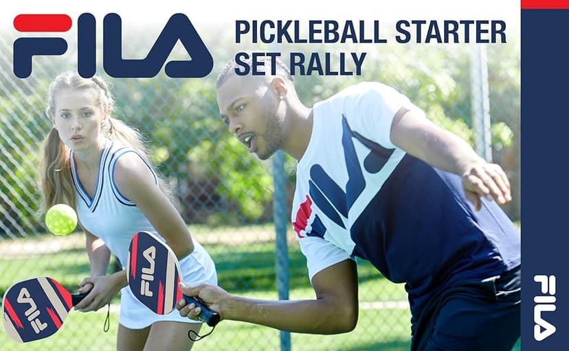 FILA Accessories Pickleball Paddles Set of 2 - Includes 2 Pickleball Rackets, 2 Outdoor Pickleball Balls, Pickleball Racket Game Equipment Mesh Bag