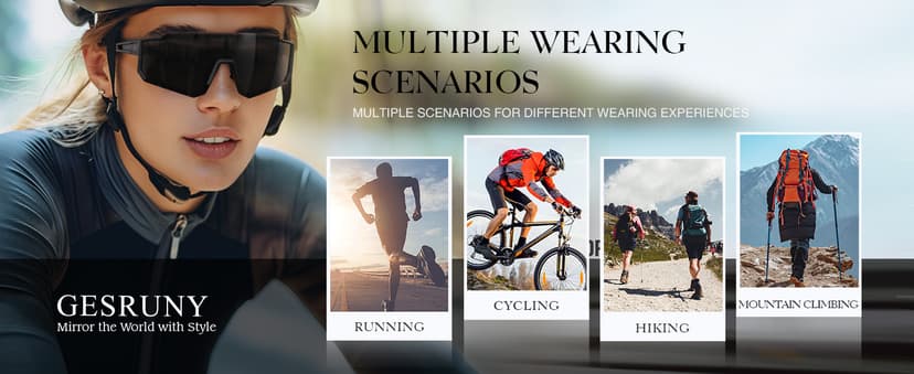 Polarized Sport Sunglasses for Men and Women, Lightweight TR90 Sun Glasses with UV Protection for Cycling Running