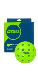 PCKL Optic Speed Pickleball Balls | Choose Indoor or Outdoor Pickleballs | USAPA Tournament Aproved | 4 Pack Crack-Resistant