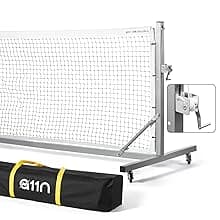A11N SPORTS Portable Pickleball Net System, Regulation Size with Metal Frame and PE Net, Includes Carrying Bag