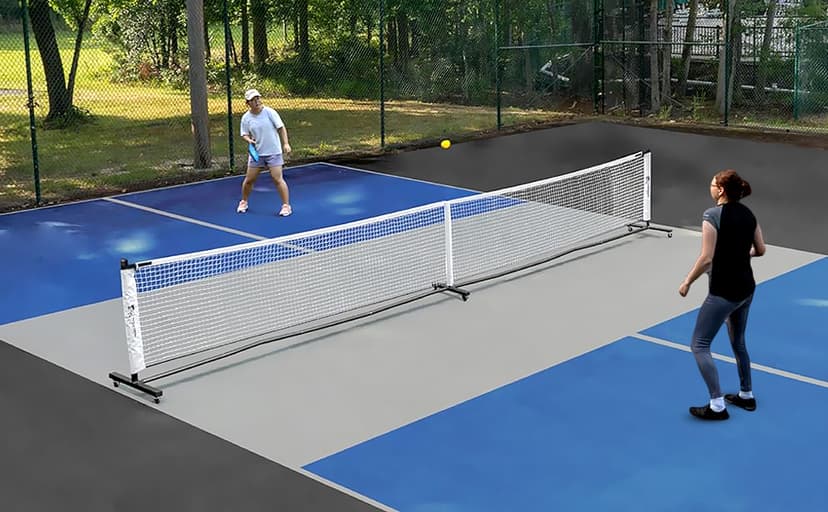 Deluxe Heavy Duty Pickleball Net with Wheels 2.0