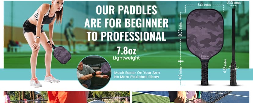 Carbon Fiber Pickleball Paddle - USAPA Approved - Lightweight Pickleball Racket - Enhanced Spin Texture – 16MM T700 Premium Graphite Pickleball Paddles - Cover Included