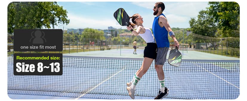 Newluck Pickleball Socks Sport,Running,Calf,Compression,Apparel,Performance Cushione,Breathable,Crew Sock for Men Women(3Pairs)