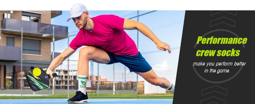 Newluck Pickleball Socks Sport,Running,Calf,Compression,Apparel,Performance Cushione,Breathable,Crew Sock for Men Women(3Pairs)