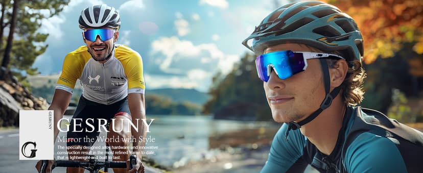 Polarized Sport Sunglasses for Men and Women, Lightweight TR90 Sun Glasses with UV Protection for Cycling Running