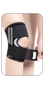 Galvaran Knee Brace with Side Stabilizers for Meniscal Tear Knee Pain ACL MCL Arthritis Injuries Recovery, Breathable Adjustable Knee Support for Men and Women