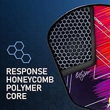JOOLA Ben Johns Hyperion Pickleball Paddle - Carbon Surface & Sure-Grip Elongated Handle - Increased Power and Spin - Carbon Fiber Pickleball Paddle - Honeycomb Polypropylene Core - USAPA Approved